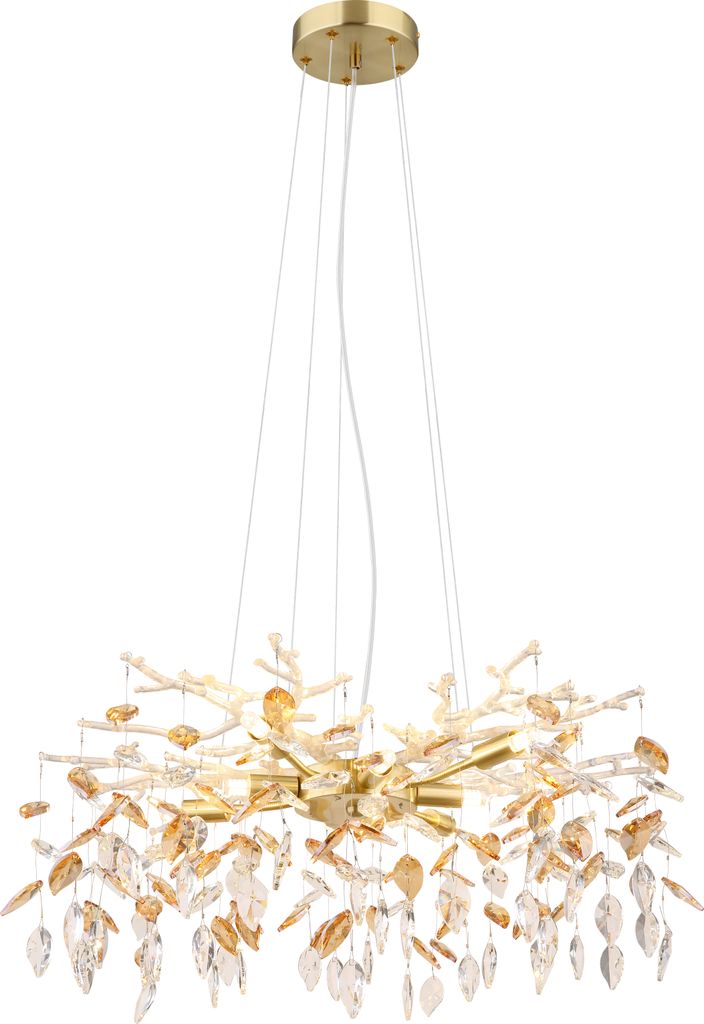Globo Lighting Luster Metall goldfarben matt, 8x G9 Produktbild 1