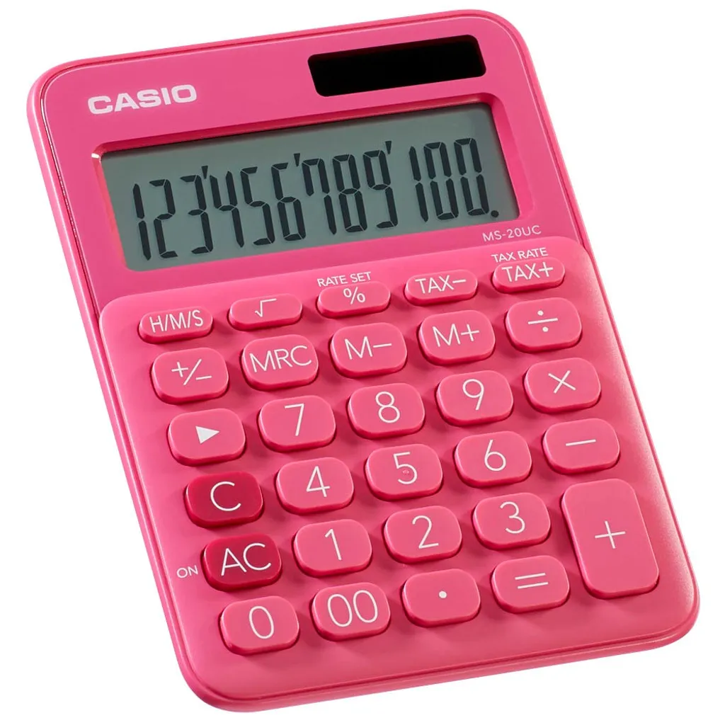 Casio MS-20UC-RD Rossa: Calcolatrice Desktop 12 Cifre Design Elegante - 13