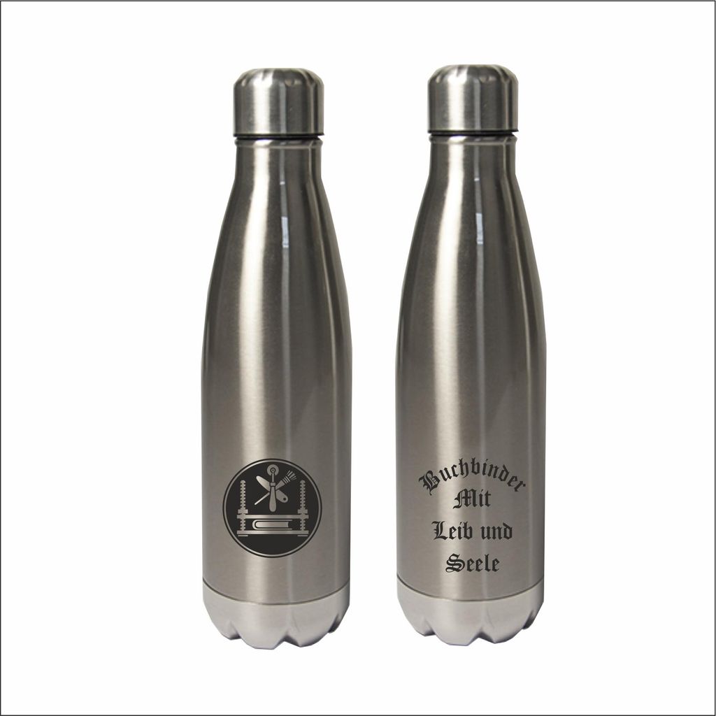 Thermosflasche "Günther" mit Logo Buchbinder Mit Leib und Seele