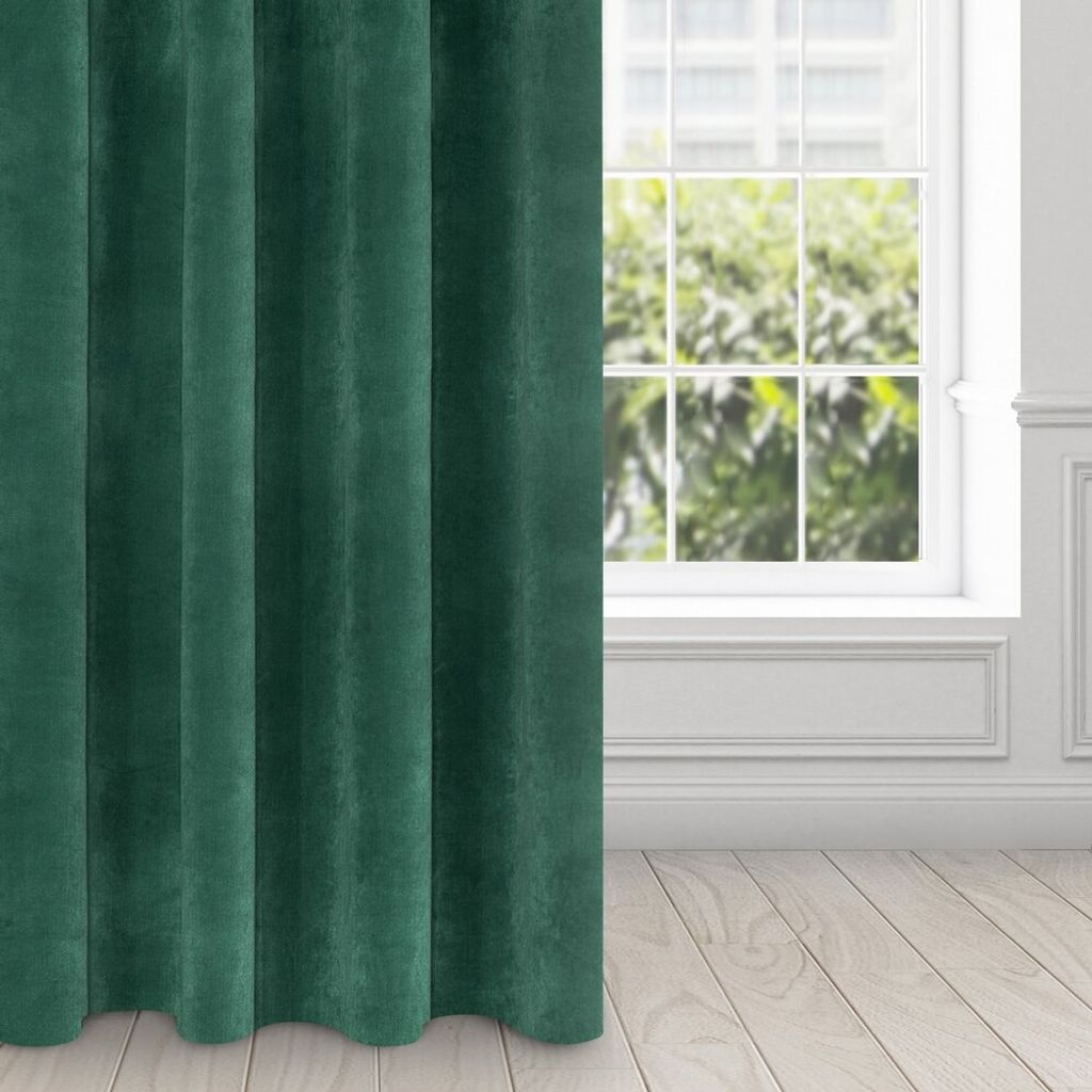 Vorhang VILLA dunkelgrün 140x250 cm  Ösen 10 Produktbild 13