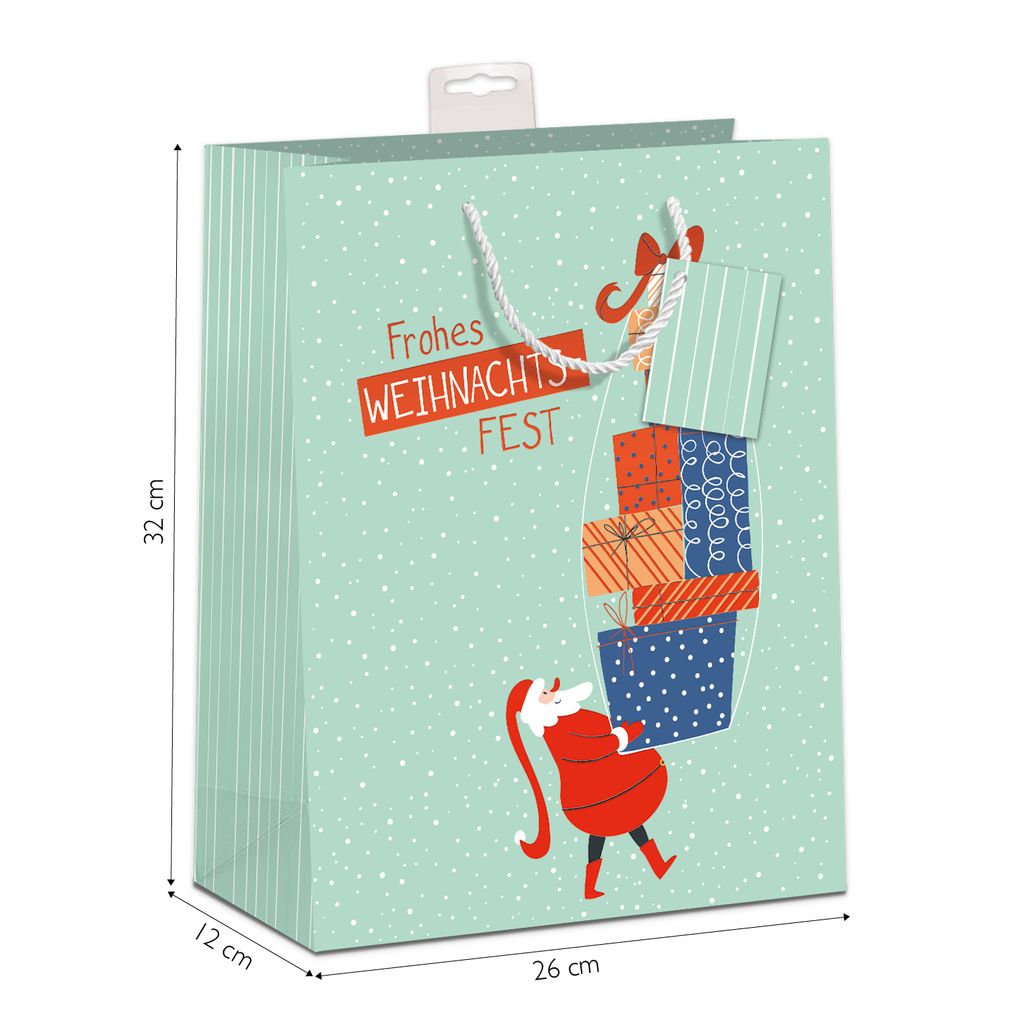 PremiumLine Geschenktaschen Weihnachten 6 Stück | DIN A4 Produktbild 2