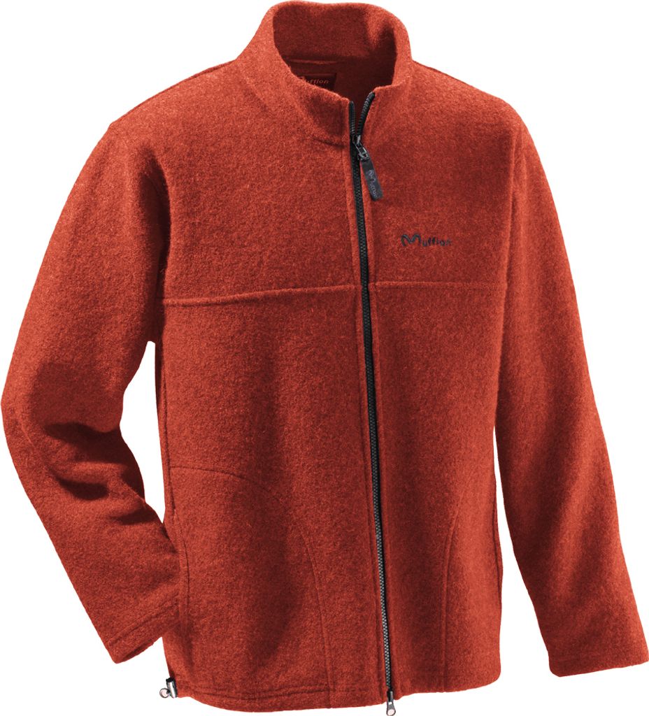 Mufflon Mu-Torup W100 Wolljacke aus Merino-Schurwolle, wind- und wasserabweisend, terra L