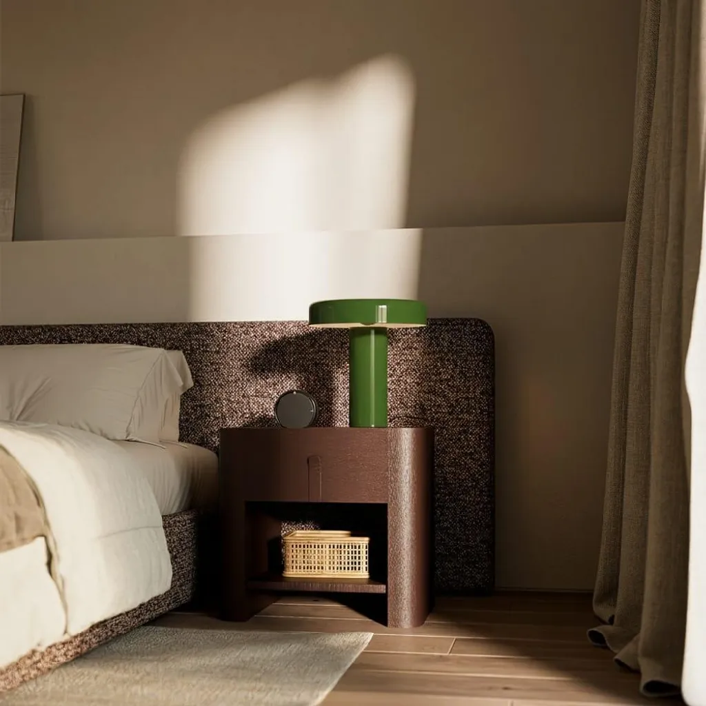 LUSENZ Arcene Lampe de Table Champignon E14 25W Verte Design Rétro IP20 - 5