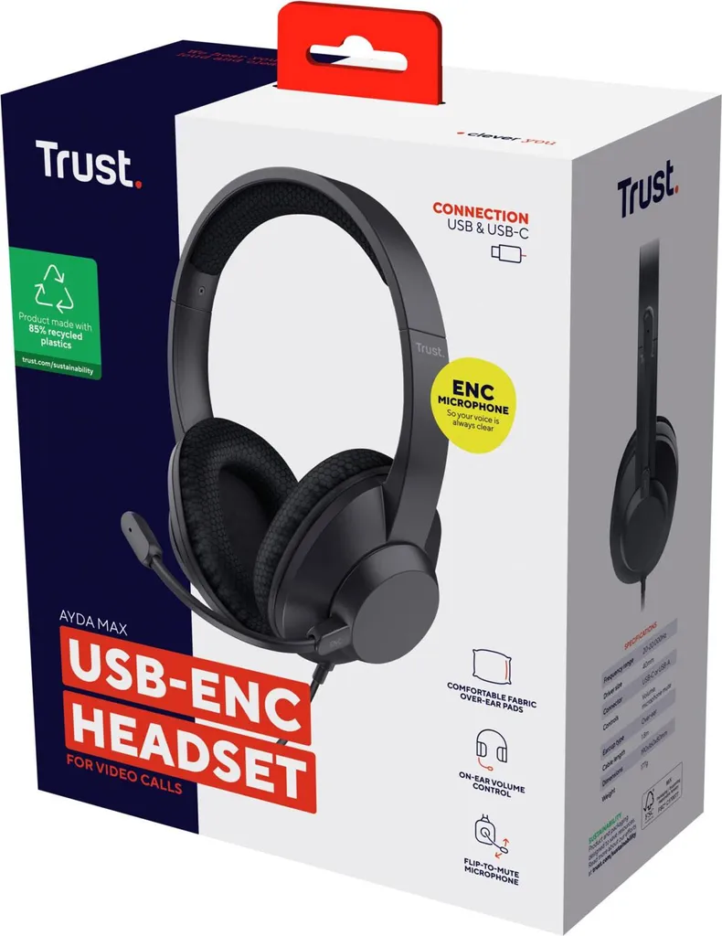 Trust Ayda Max USB-ENC Recensione: Cuffie Over-Ear Eco-Friendly - 7