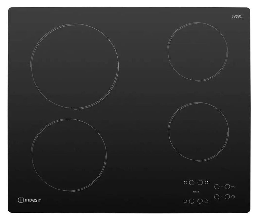Indesit RI 161 C, Schwarz, Integriert, 60 cm, Keramik, Produktbild 