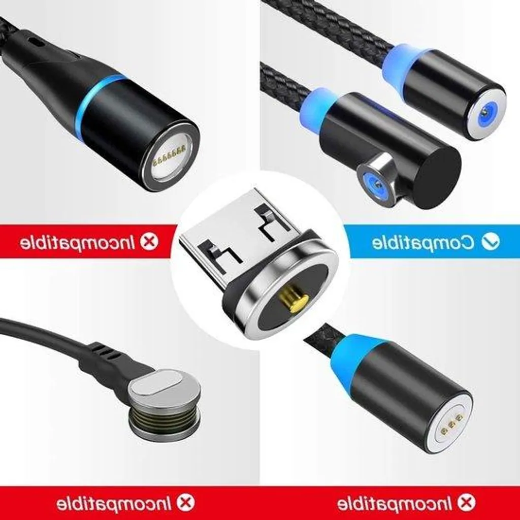 Adaptateur de câble magnétique Android pour voiture et usage quotidien