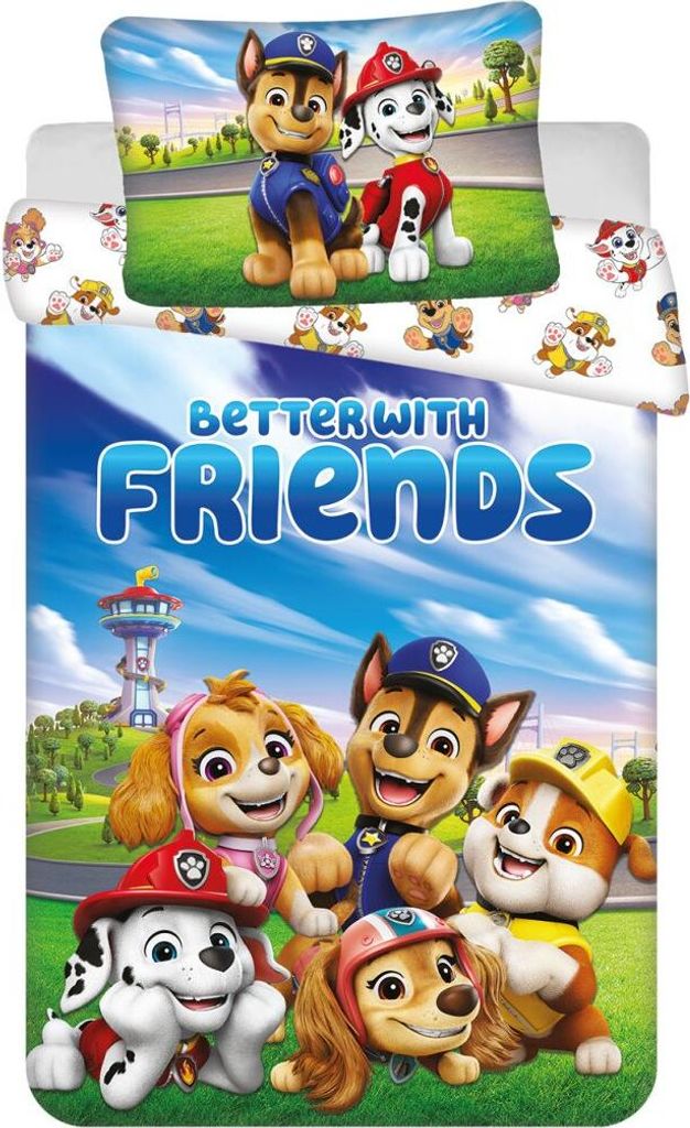 Paw Patrol Better With Friends Kinderbettwäsche 100x135
