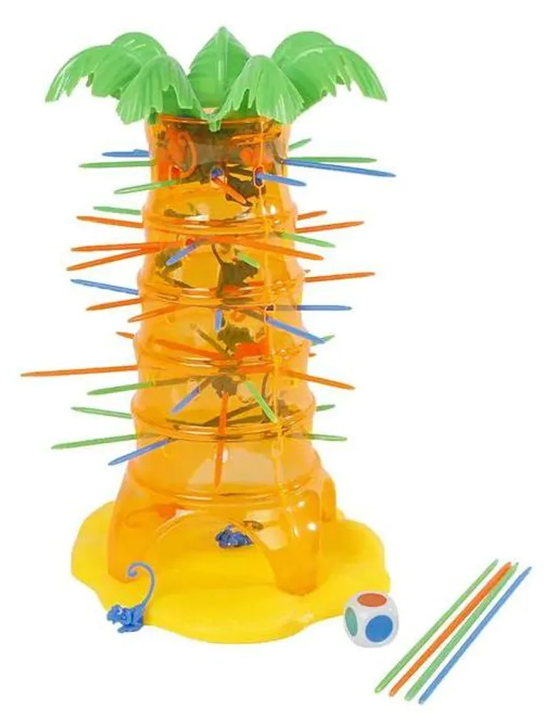 Jeu de singe suspendu Pallina avec bâtonnets colorés et tour stable