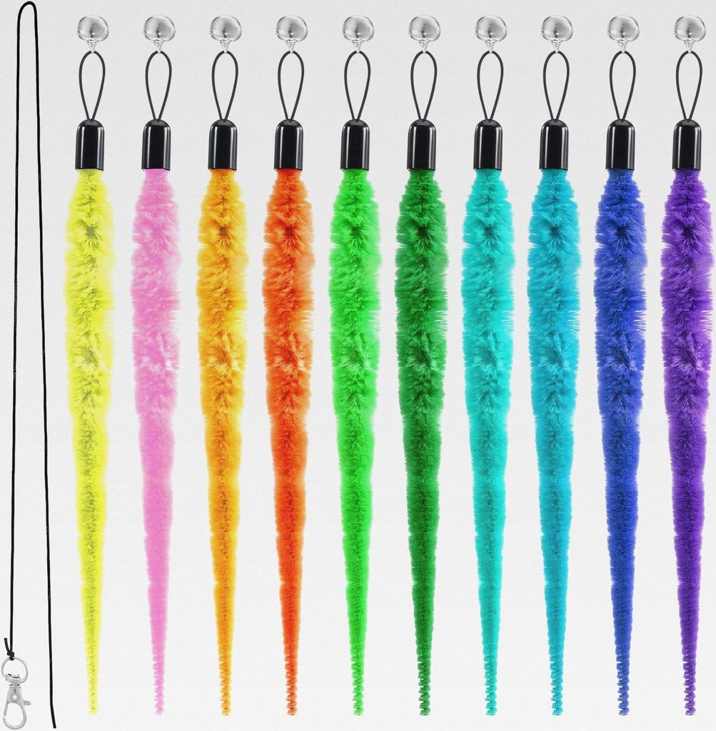 10 Stück Katze Wand Spielzeug Ersatz Katzenspielzeug Würmer Ersatz Nachfüllung Nachfüllungen Interaktives Katzenspielzeug Spielzeug Kätzchenst...