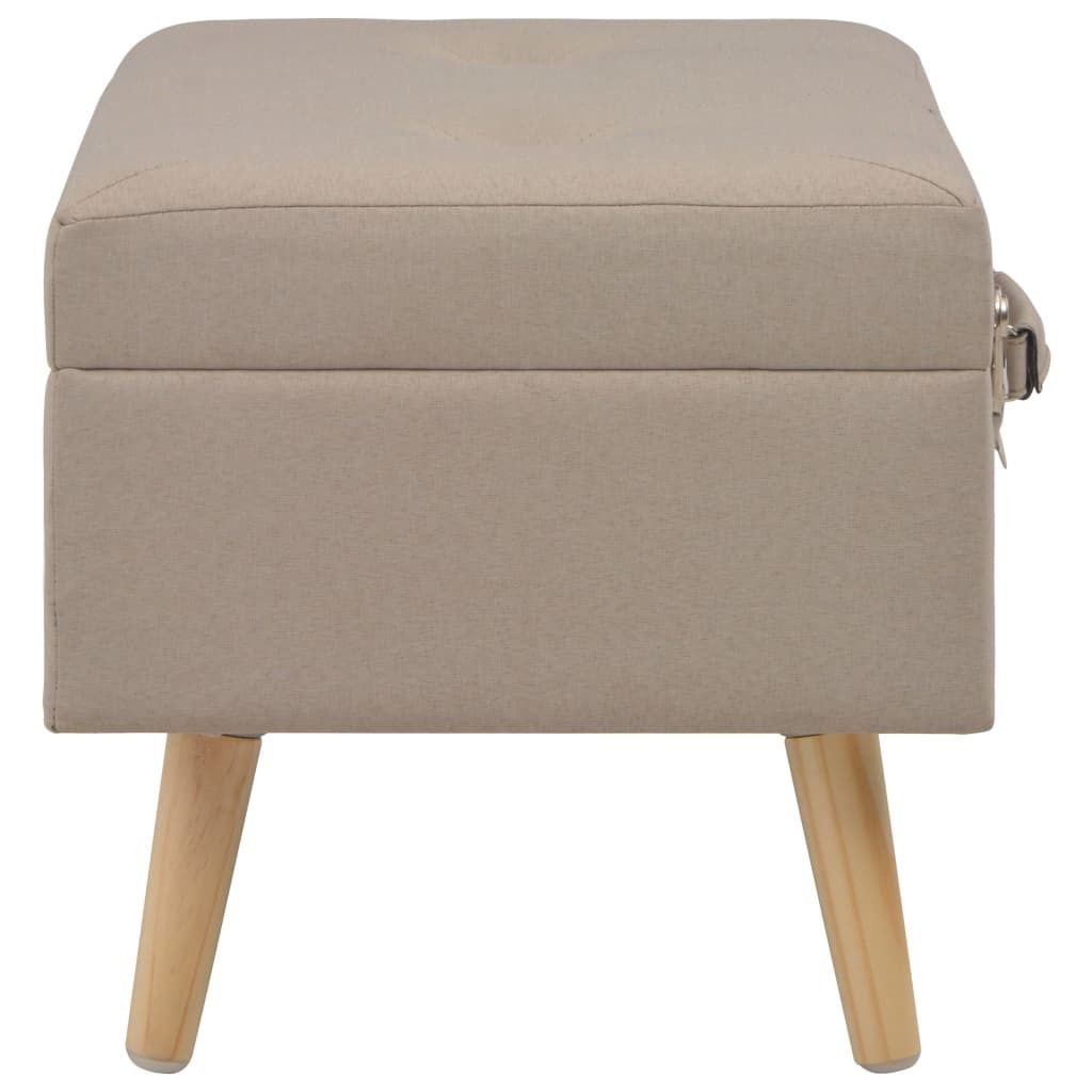 Cloris DesignMöbel Sitzbänke - Beige Hocker mit Stauraum 40cm Beige Stoff Schlichtes9122359