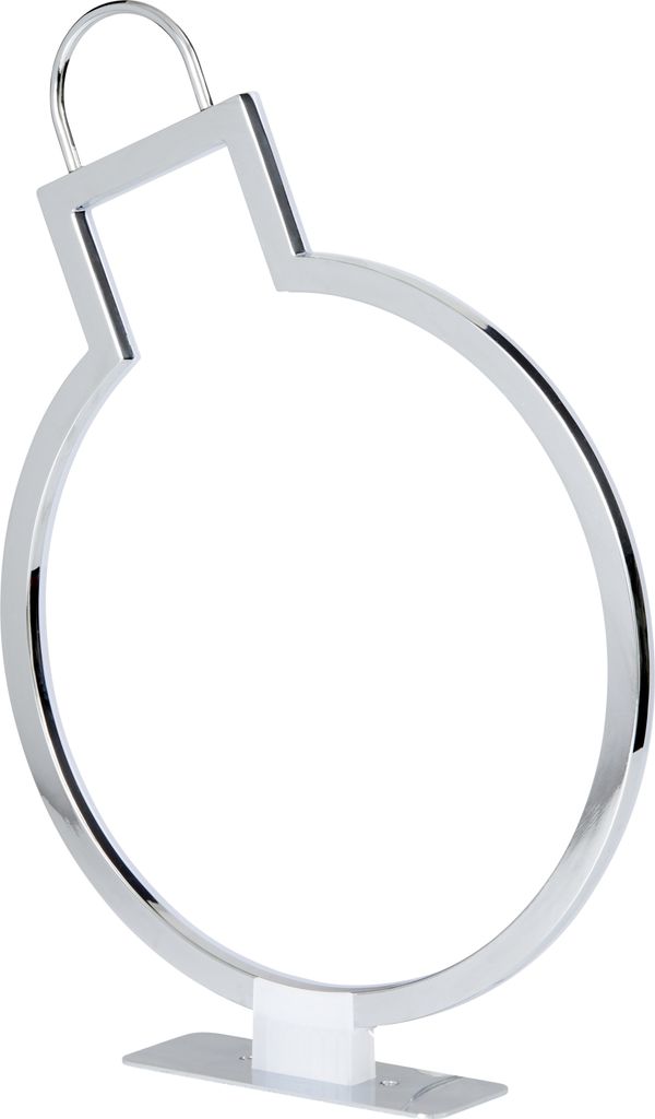 Northpoint LED Dekoleuchte Backlight Weihnachtskugel-Form in Chrom-Optik für Innen mit Timerfunktion 42cm hoch