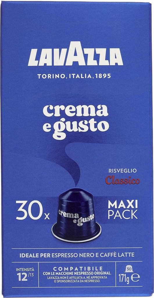 Lavazza Crema e Gusto Maxi Pack 30 Kapseln Espresso Crema Kaffe Nespresso