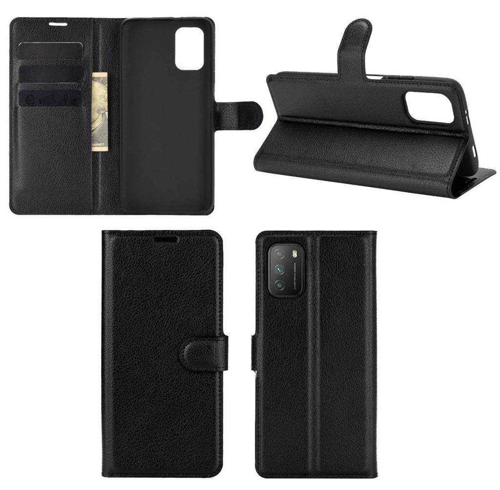 Pre Xiaomi Poco M3 / Redmi 9T mobilný telefón puzdro čierne Obrázok produktu 