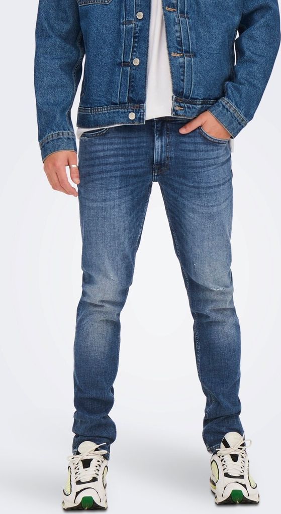 Slim Fit Jeans Destroyed Denim Hose ONSLOOM Stretch Tapered Trousers |
