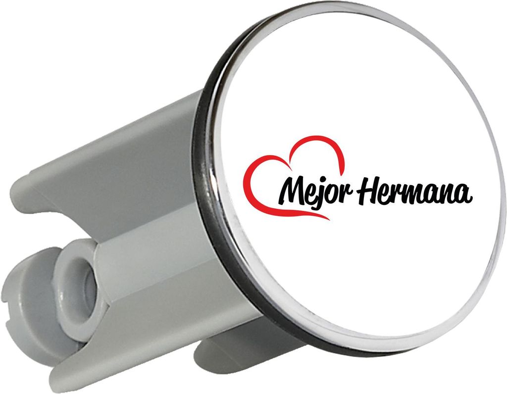 Huuraa Waschbeckenstöpsel Mejor Hermana Corazón 4cm höhenverstellbar Abflussstopfen Geschenkidee