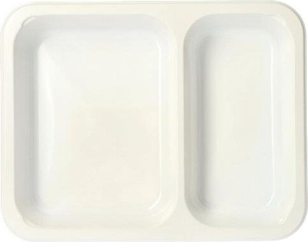 Mikrowellenschalen, PP 2-geteilt 866 ml 3,2 cm x 22,7 cm x 17,8 cm weiss