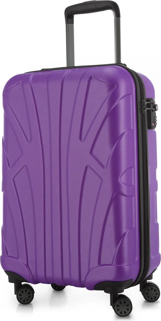 Suitline - bagaglio a mano leggero 55x35x20 cm trolley aereo 34 L bagaglio a mano valigia leggera 4 ruote bagaglio a mano bagaglio a mano TSA ,Viola