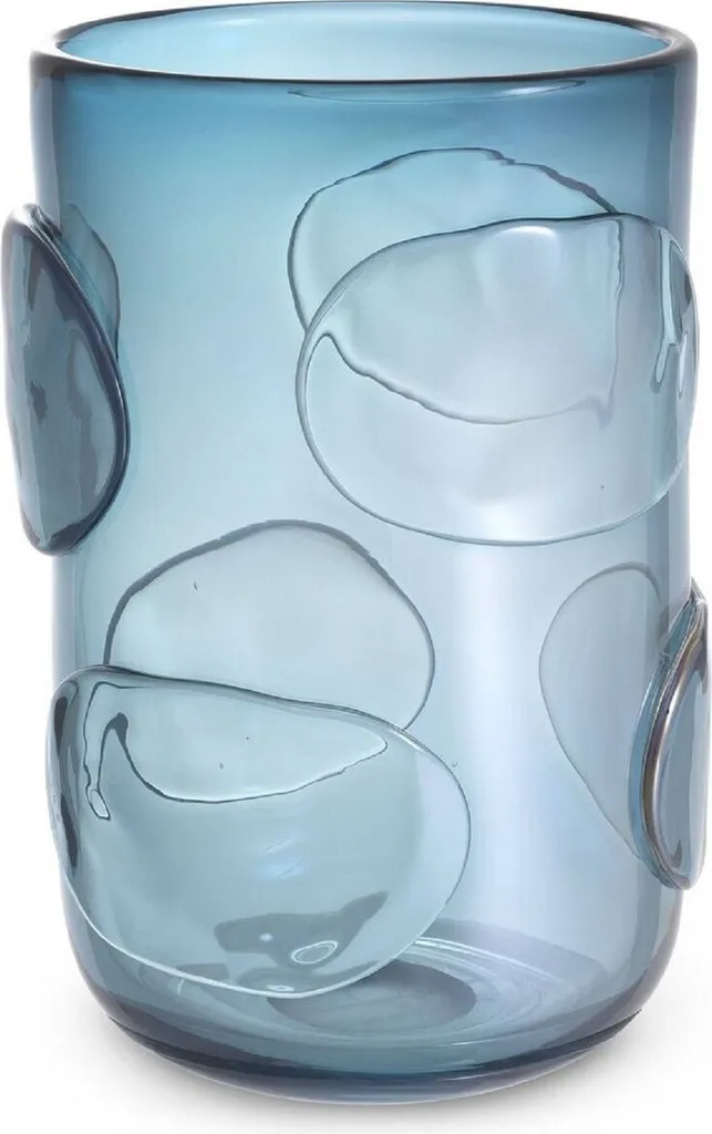 Vase en verre bleu Casa Padrino Ø23xH34cm de luxe soufflé à la bouche