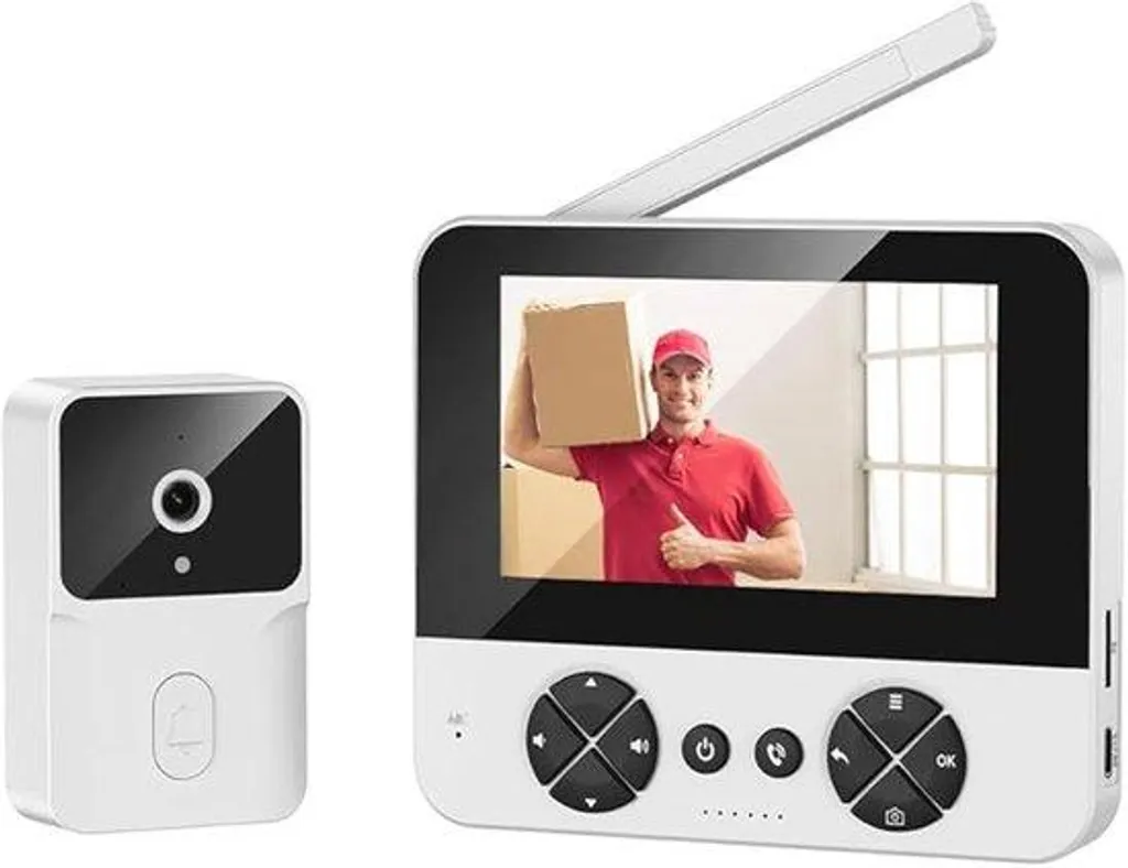 Caméra Extérieure avec Haut-Parleur et Moniteur IPS 1080p pour Entrée