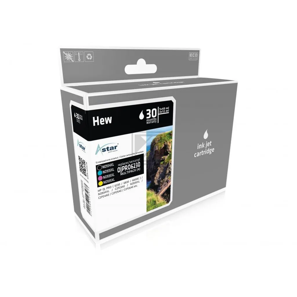 Lot de 4 toners Astar compatibles avec imprimantes de bureau jet d'encre