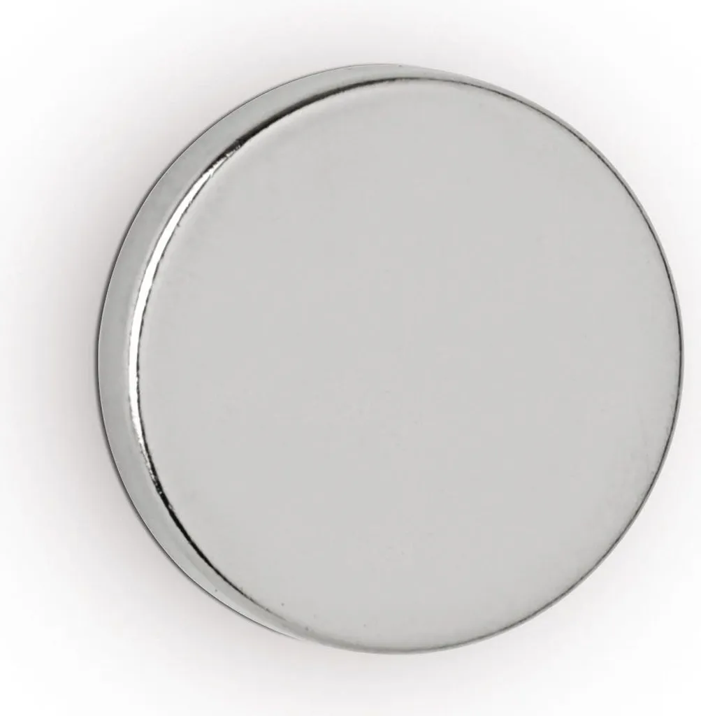 Aimant néodyme disque 3x15mm force 3200g finition argentée VE=100