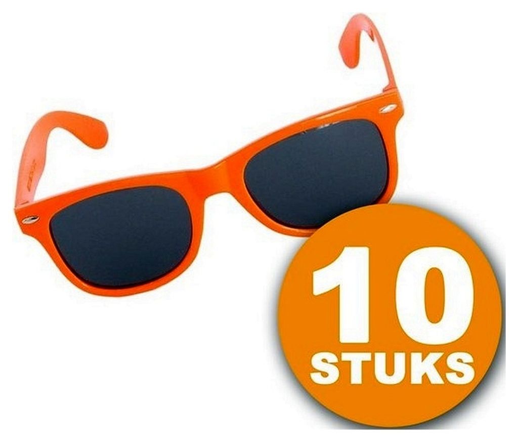 Orange Partygläser | 10 Stück orangefarbene Gläser "Blues" | Partykleidung WM 2022 | Orange Dekoration Dekorationspaket Niederländische Nationa...