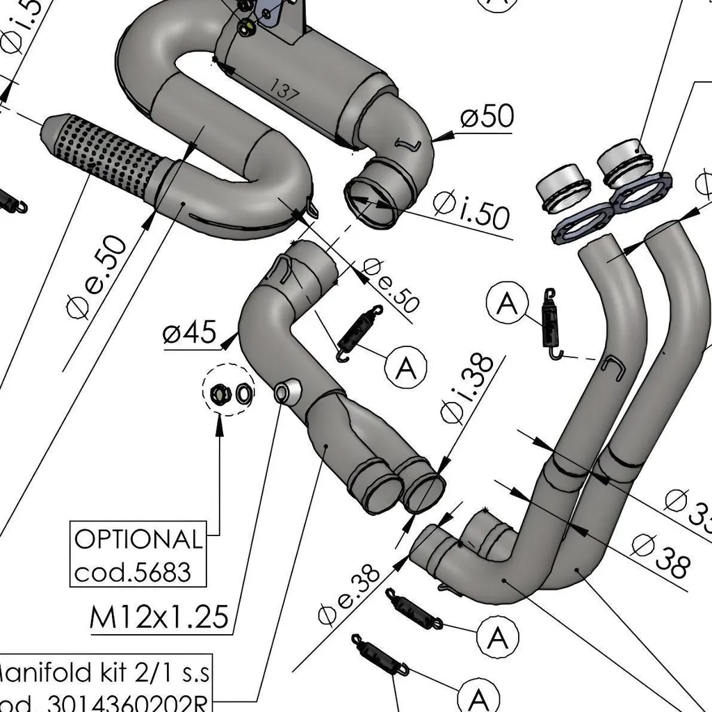 Support de pot d'échappement LeoVince en inox pour Yamaha Tracer 700
