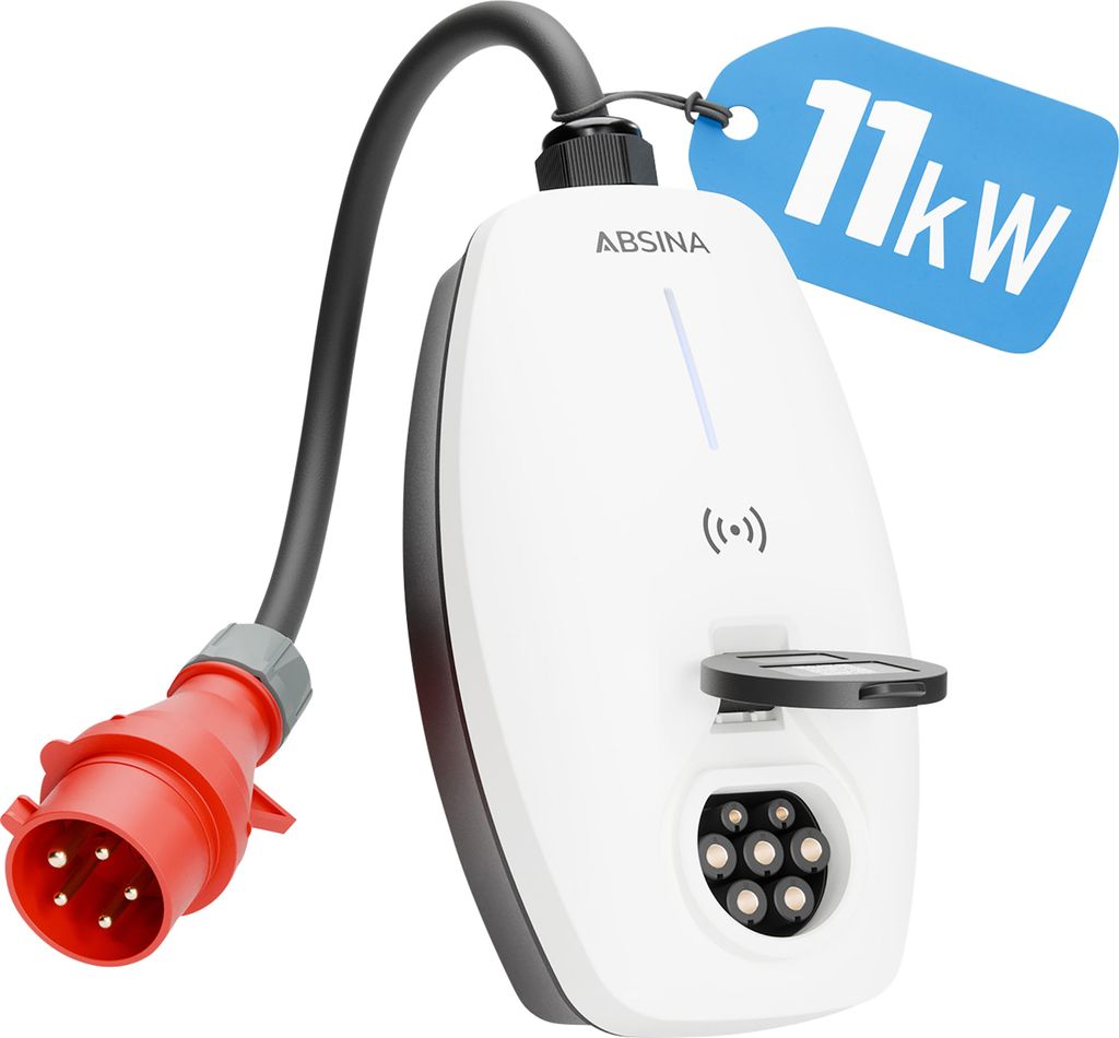 Mobile Wallbox 11kW Typ 2 mit App & RFID – 3-phasig 400V, Produktbild 