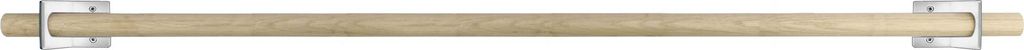 Natural Goods Berlin GARD KNIC, Hakenleiste, Kleiderhaken, Garderobenstange, Weiß, Rundstab Eiche 100 cm, 2 Stück