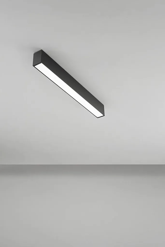 Plafonnier LED Modulaire 20W 60cm Noir Mat Parenz CCT Dimmable UGR22