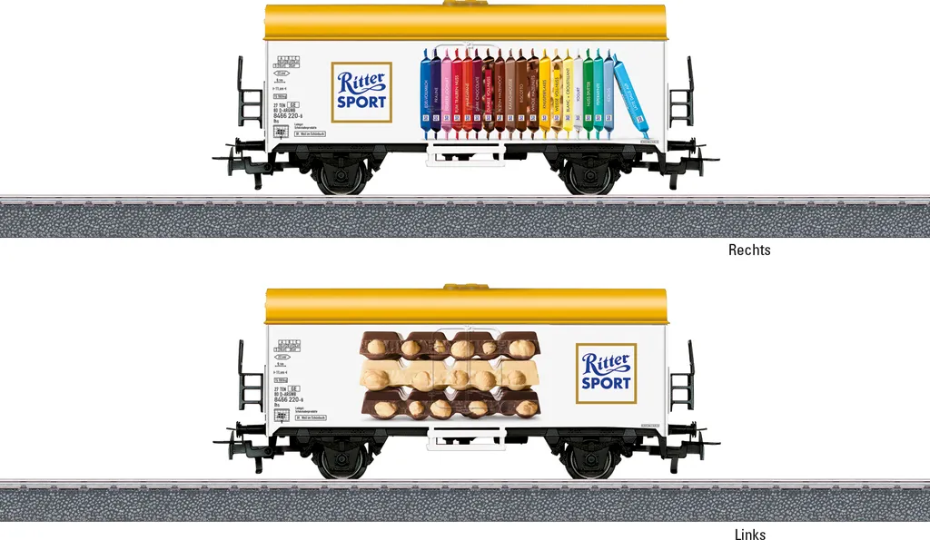 Wagon de transport Märklin 44218 Ritter Sport pour décor ferroviaire