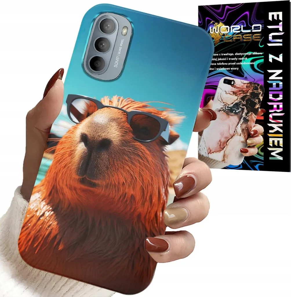 Custodia Motorola Moto G52 / G82 - Design Capibara con Vetro Temperato