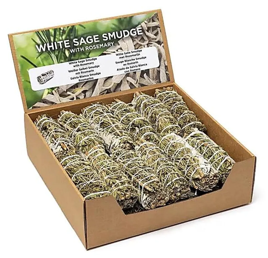 Sauge blanche et romarin S 10-11cm 25-35g - Bâton de fumigation naturel