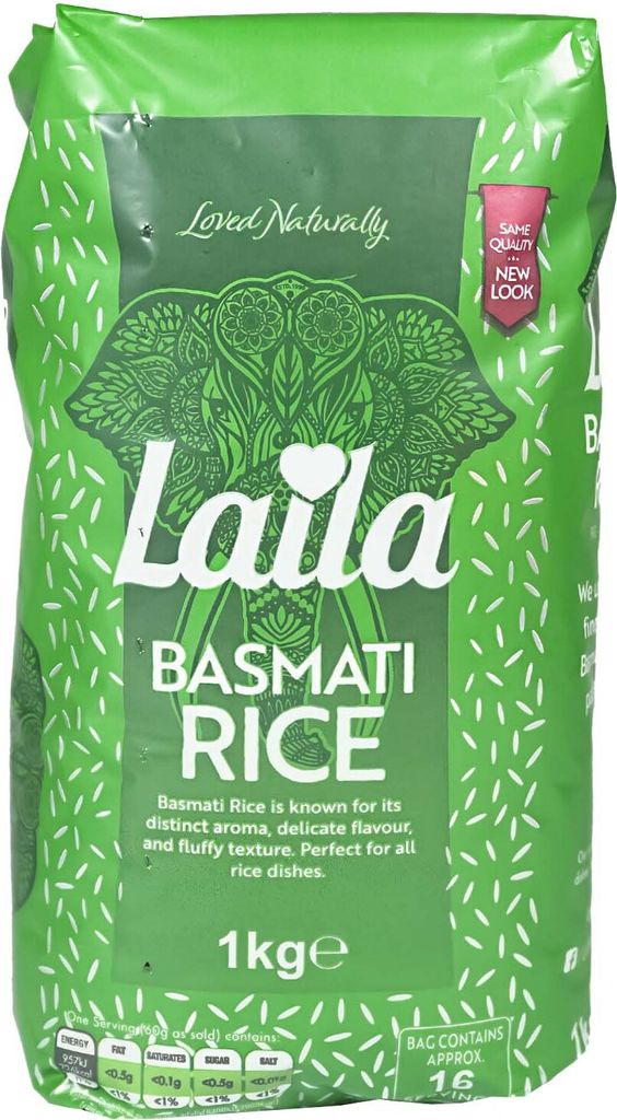 Riso Basmati Laila di  in quattro formati, peso: 1 kg Immagine del prodotto 