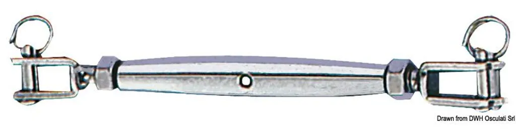 Tendeur pour hauban de voilier et câblage architectural inox 16mm
