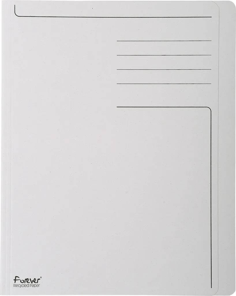 Exacompta 441019E - 100 Chemises Forever A4 en Carton 280g - Gris Anthracite
