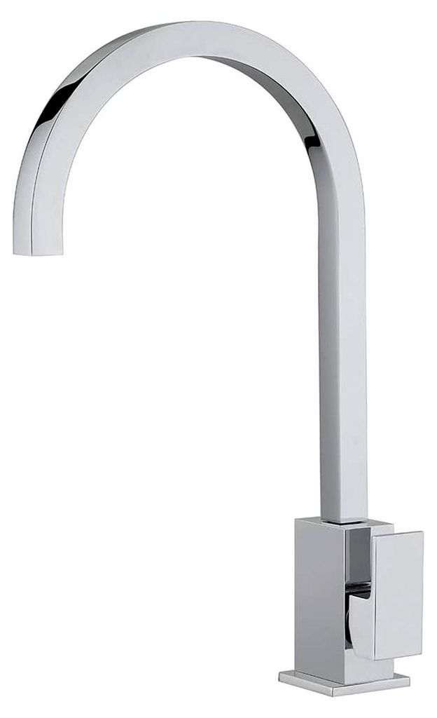 Einhebelmischer für Küche und Spüle, seitlich, verchromt, seitlicher Hebel schwenkbar, modernes Design, vollständig in Italien hergestellt und ...