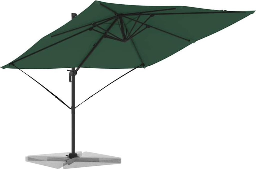 Roma Parasol Grün 286 x 284 x 265 cm Aluminium und Polyester