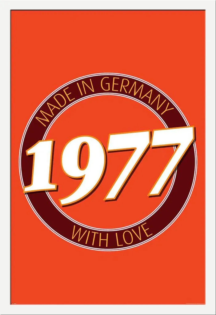 Poster 1977 Germania: Un Viaggio con Cornice Shinsuke Bianca MDF