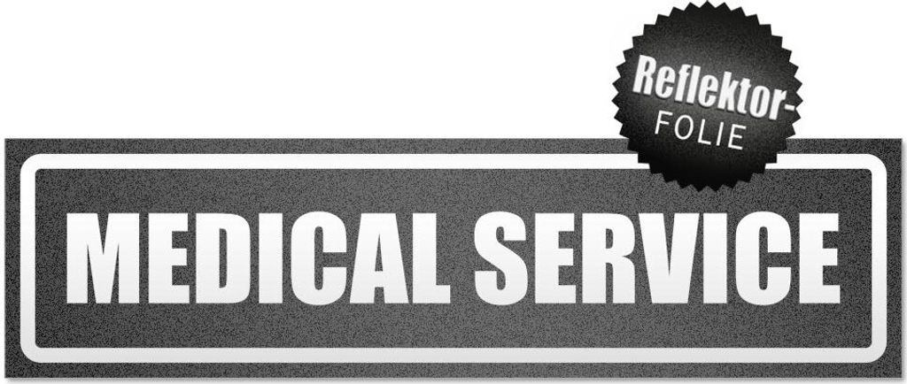 Medical Service invertiert Magnetschild Schild magnetisch