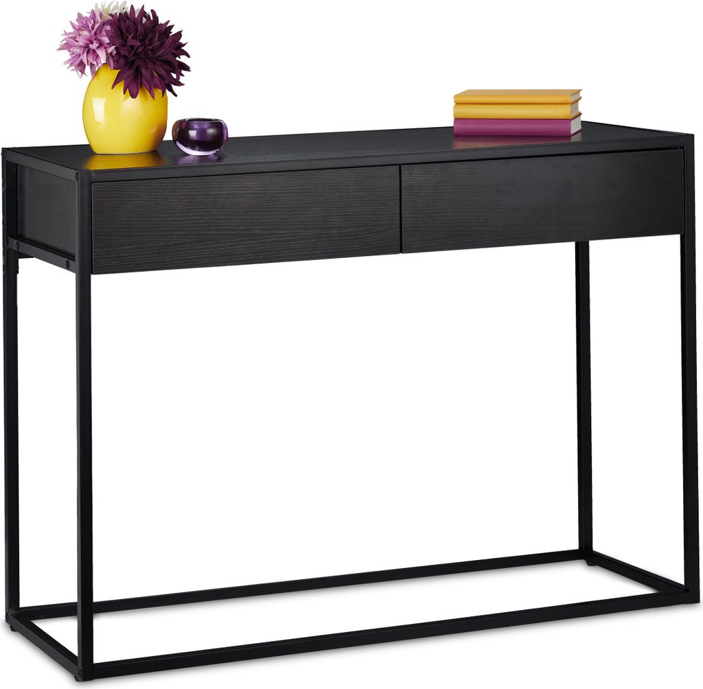 relaxdays Konsolentisch schwarz Produktbild 1