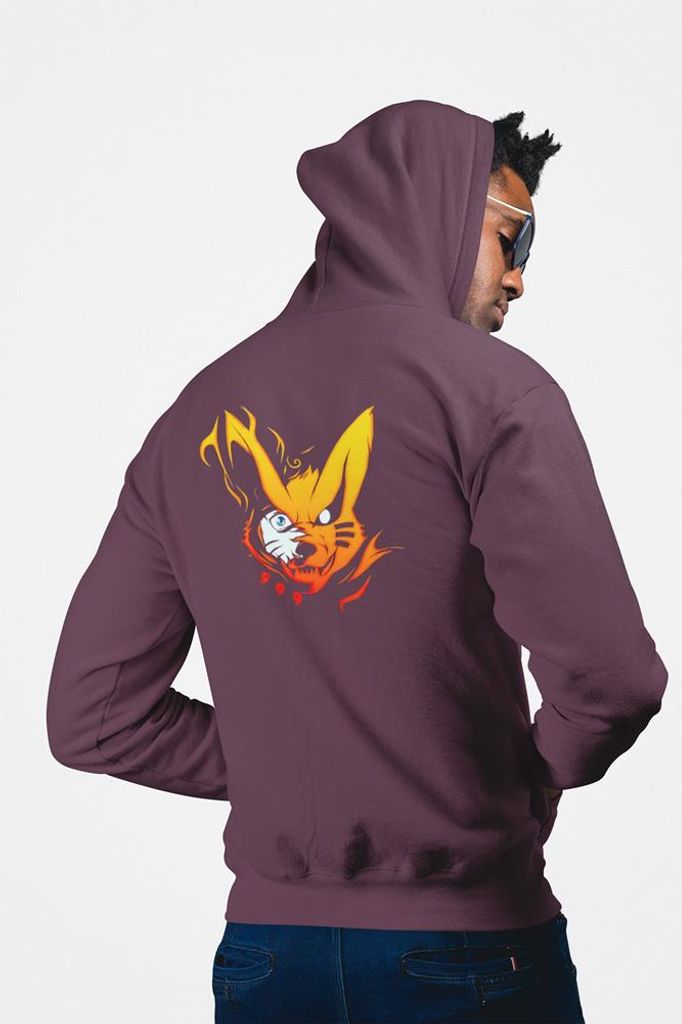 D&B Uni Hoodie ZIPAN00006 Naruto Braun-Größe L