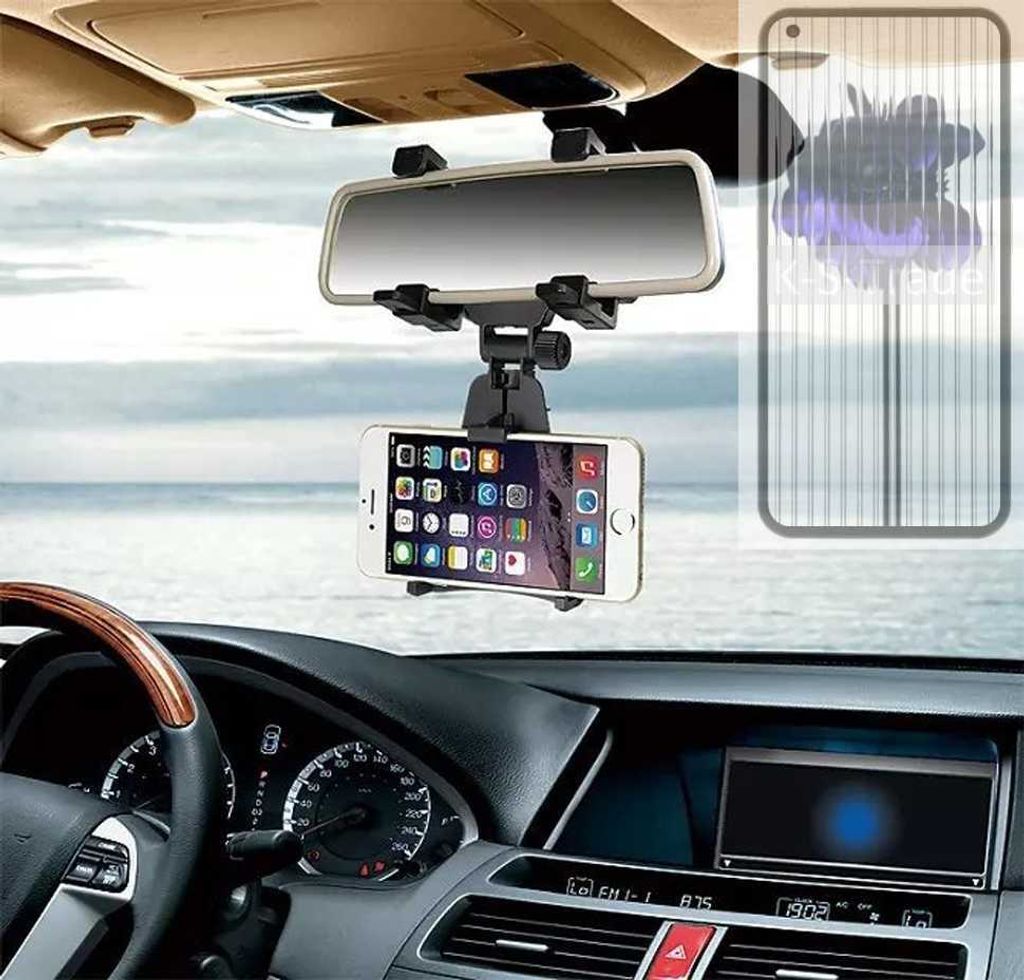 K-S-Trade Smartphone Halterung kompatibel mit Nothing 1 Rückspiegel Halterung schwarz Auto Halterung KFZ Halter