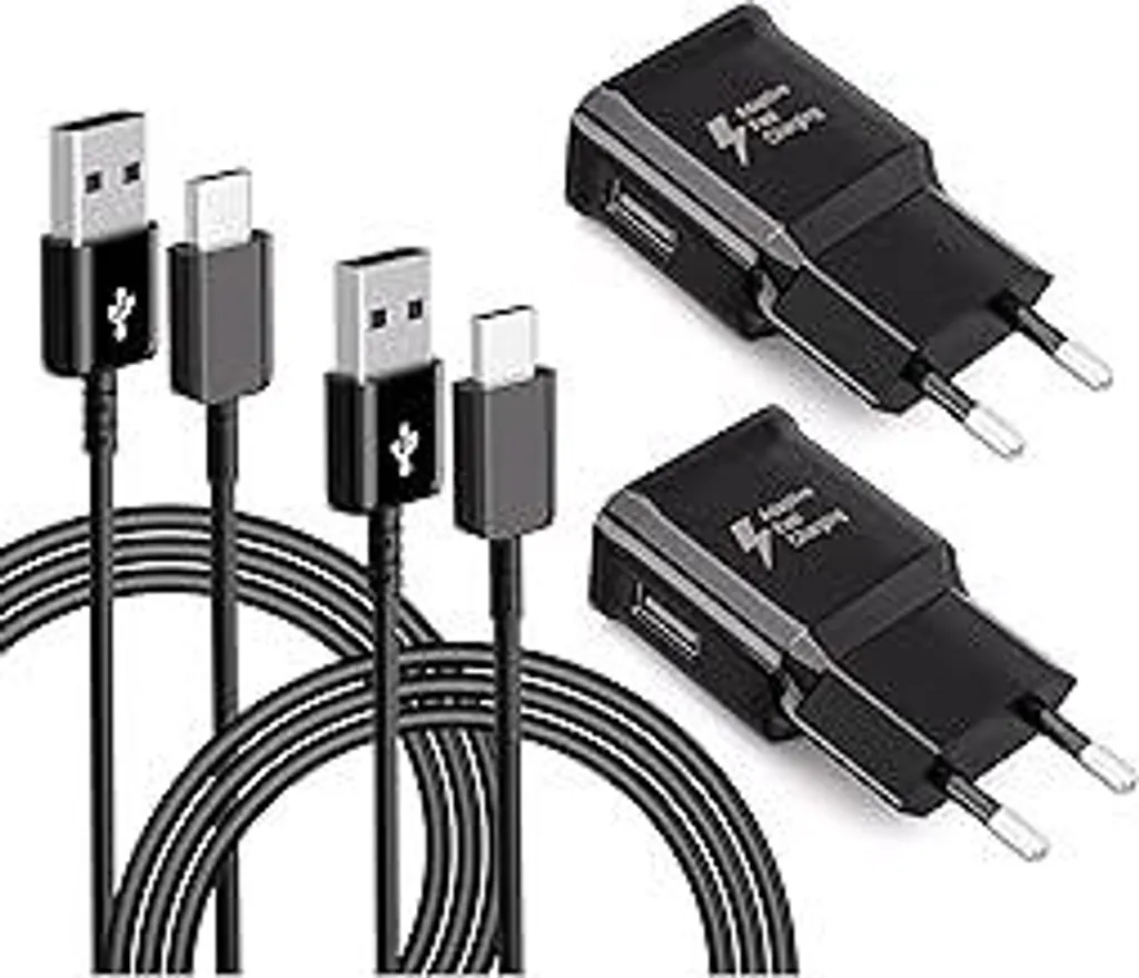 Set 2 Alimentatori USB C Rapidi per Samsung Galaxy S21 Note 9 A53
