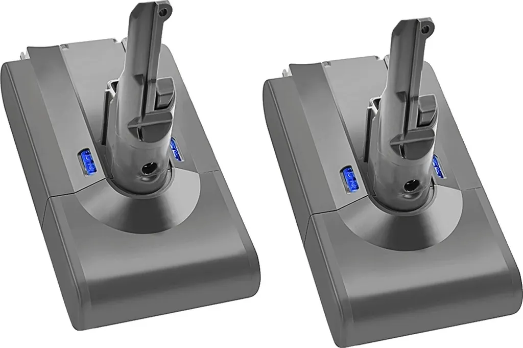 Batterie V8 Li-Ion 6000mAh Sécurisée, Pack de 2 Batteries 6.0Ah Longue Durée