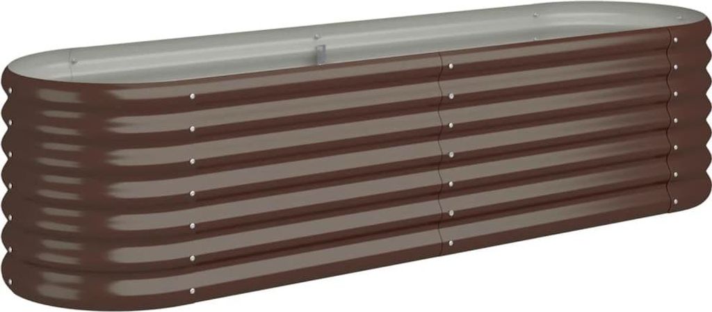 vidaXL Zvýšené lůžko Pozinkovaná ocel 152x40x36 cm Hnědá Obrázek produktu 