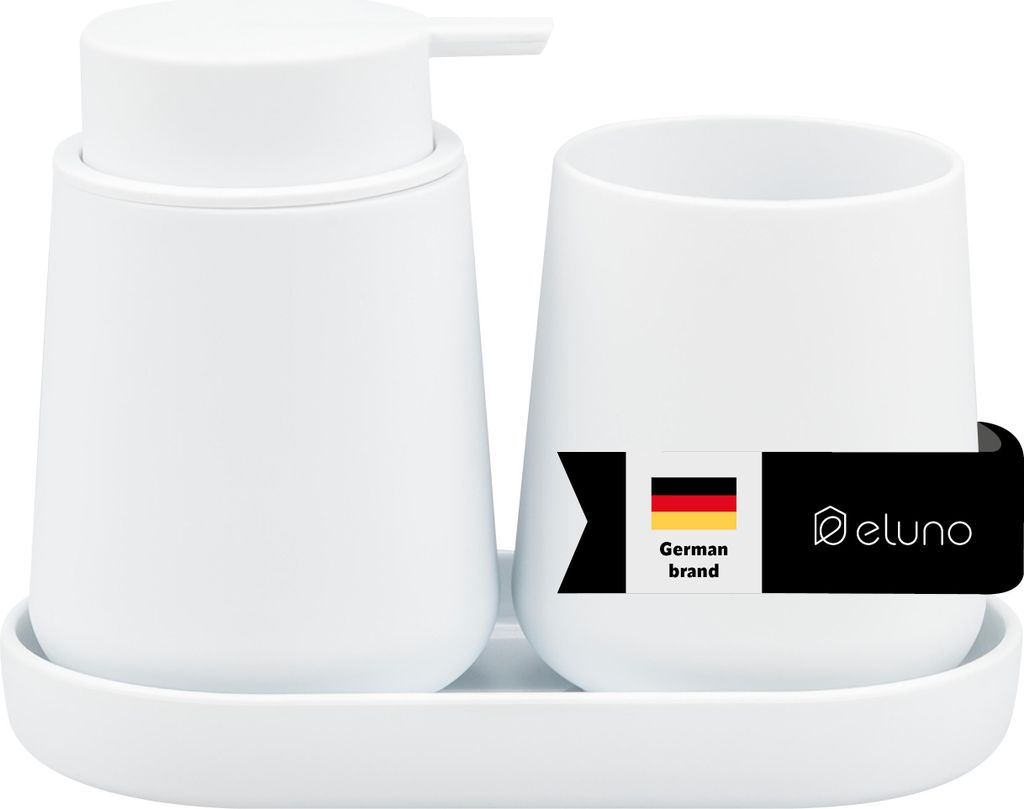 eluno TESERO Set di 3 accessori da bagno composto da 1x Immagine del prodotto 