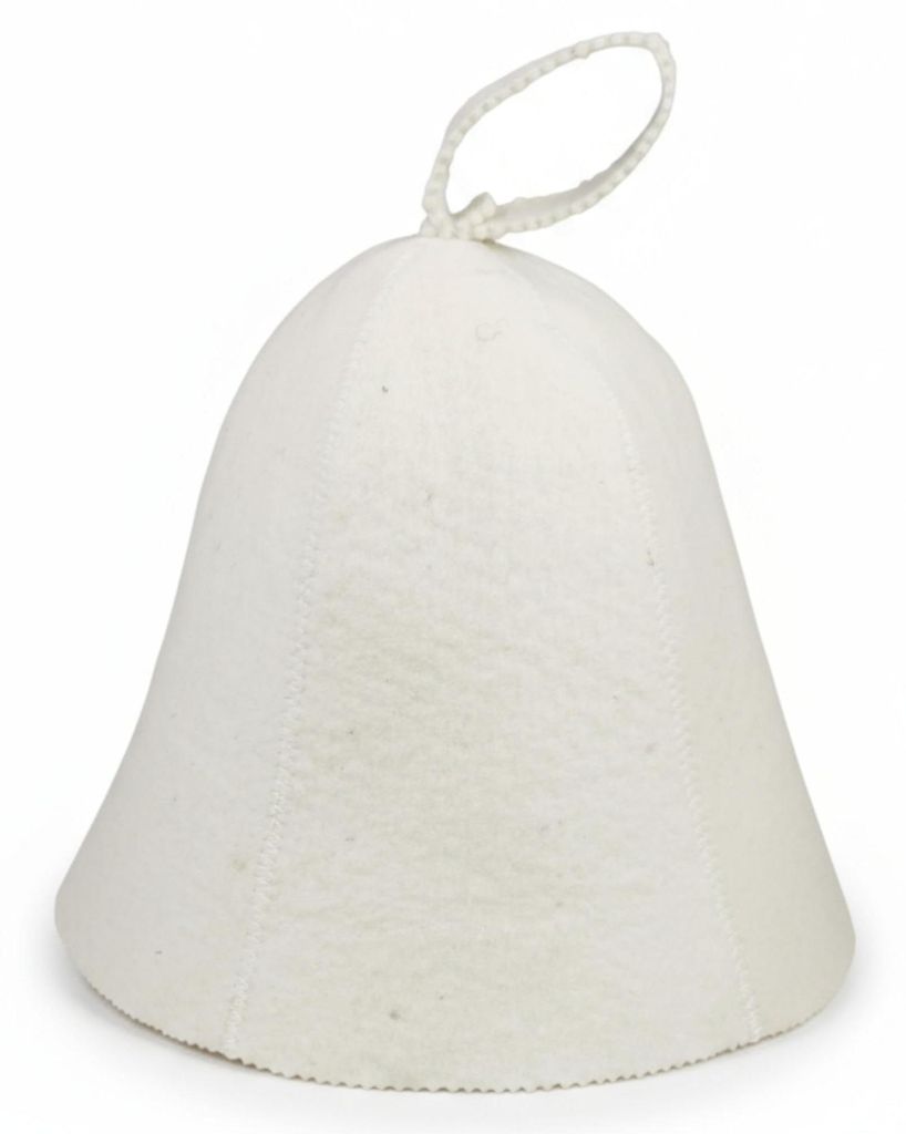 Saunahut aus Wollfilz (Naturweiß 1001) Saunamütze mit Produktbild 