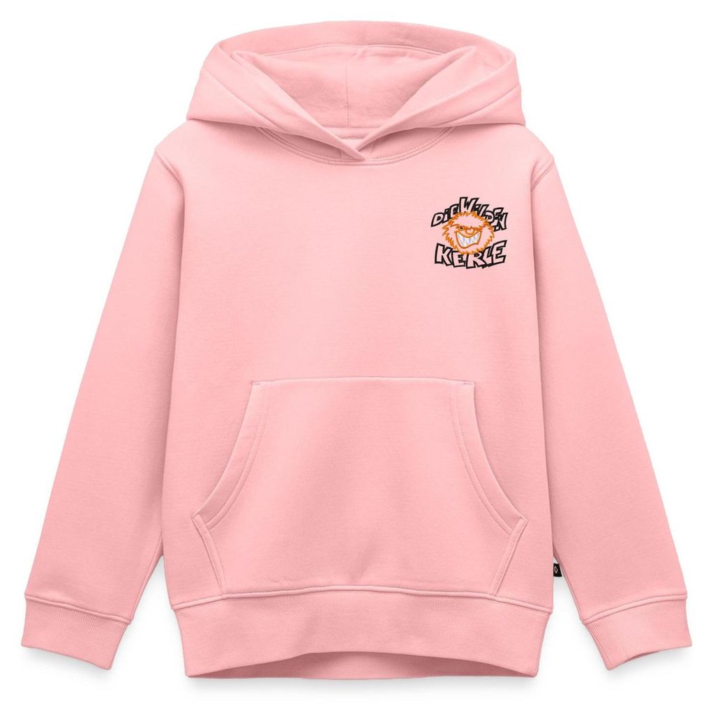 Spreadshirt Die Wilden Kerle Logo Stick Kinder Premium Hoodie, 146/152 (10 Jahre), Rosa
