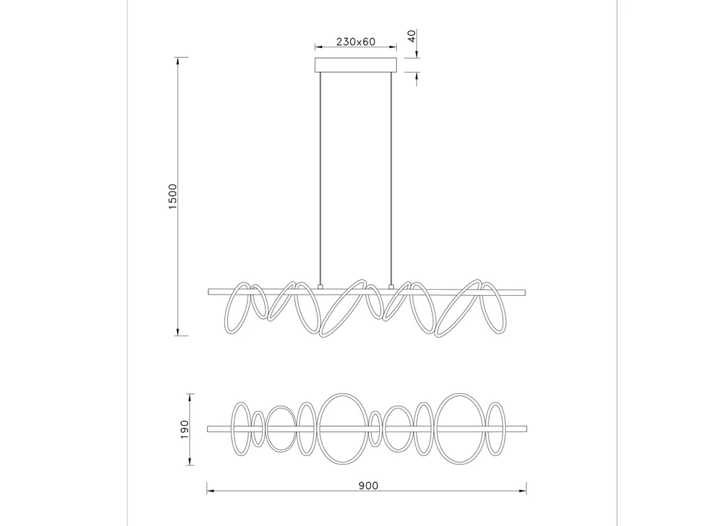 Suspension LED 90 cm : Éclairage Sans Éblouissement pour Table à Manger - 4